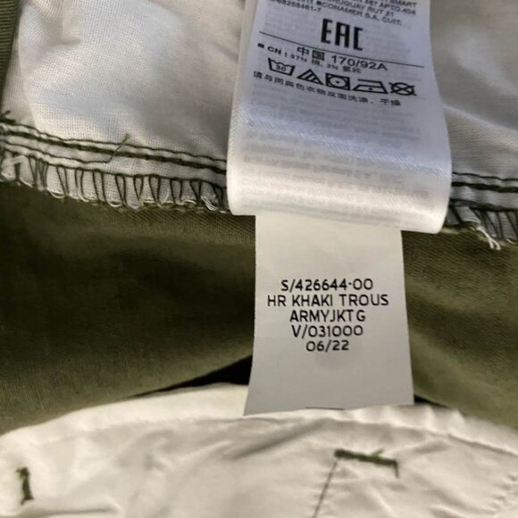 GAP Women's Army Green Trousers - High Rise - Size 18 - NWT Stretch Cotton Pants - Picture 10 of 12